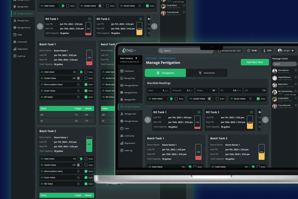 Fertigation scheduling interface